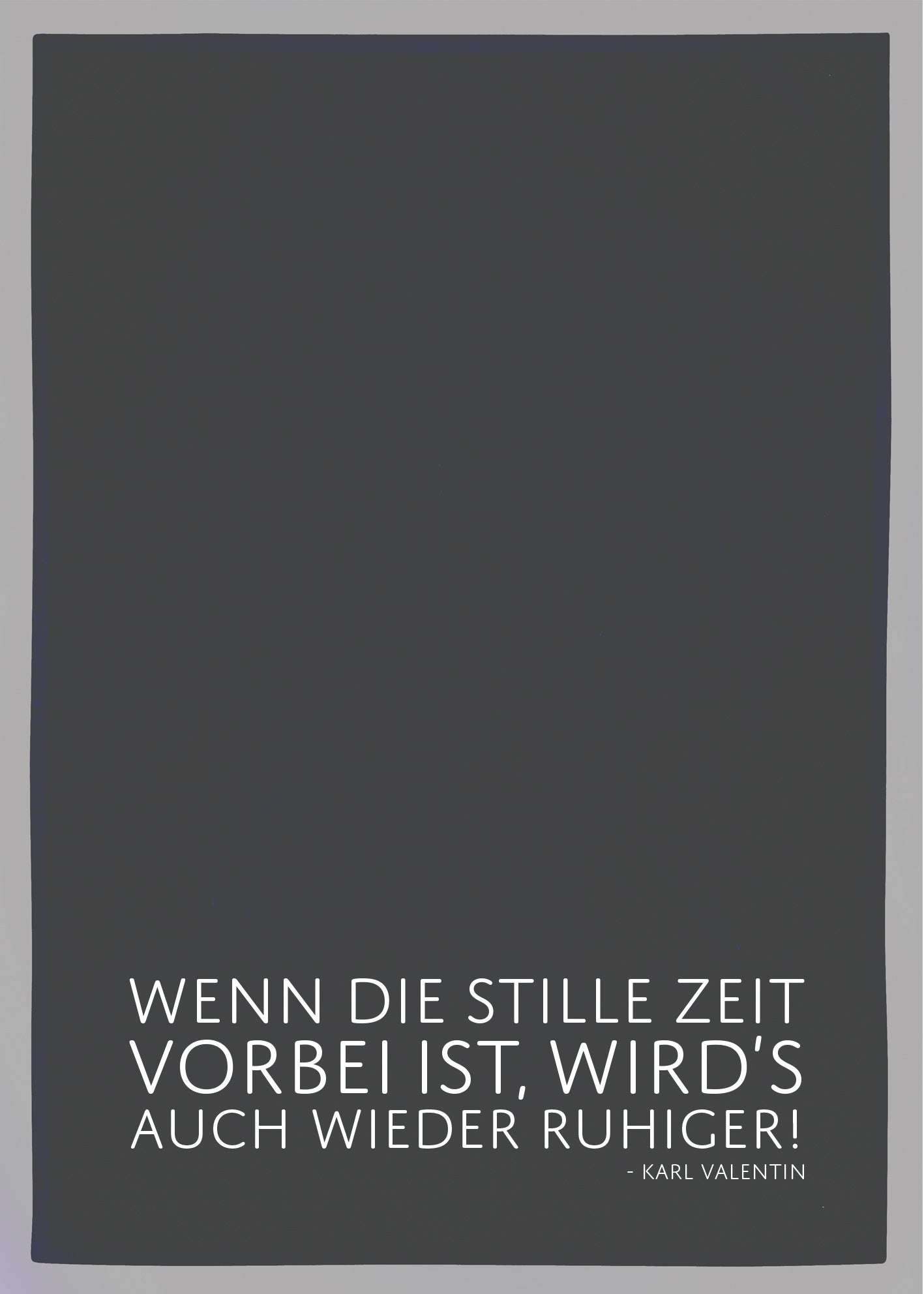 Geschirrtuch | Wenn die stille Zeit vorbei ist… | weiß | grau | 17;30 Hamburg