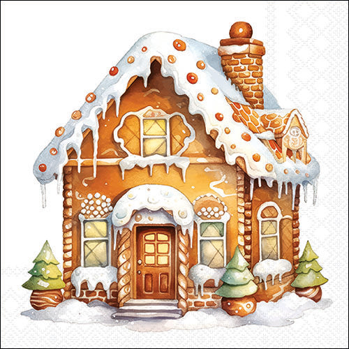 20 Servietten | Lebkuchenhaus | 33x33 cm